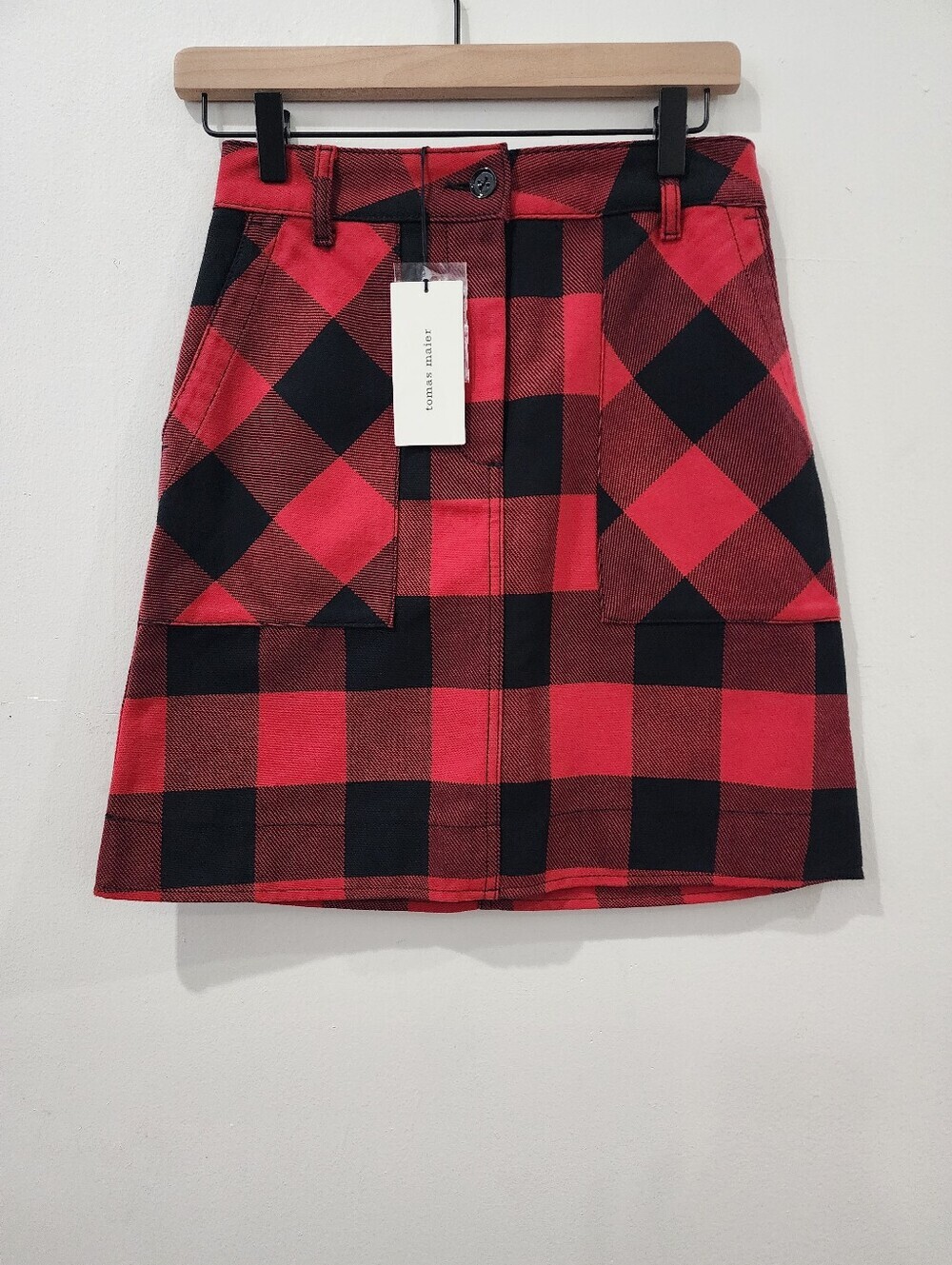 Tomas Maier Chequer Plaid Skirt